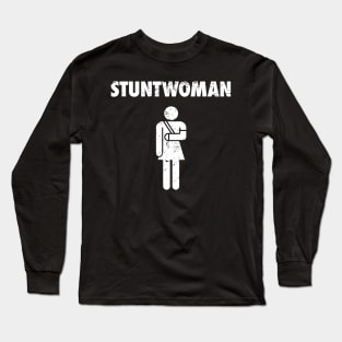 Stuntwoman Fractured Broken Hand Get Well Gift Long Sleeve T-Shirt